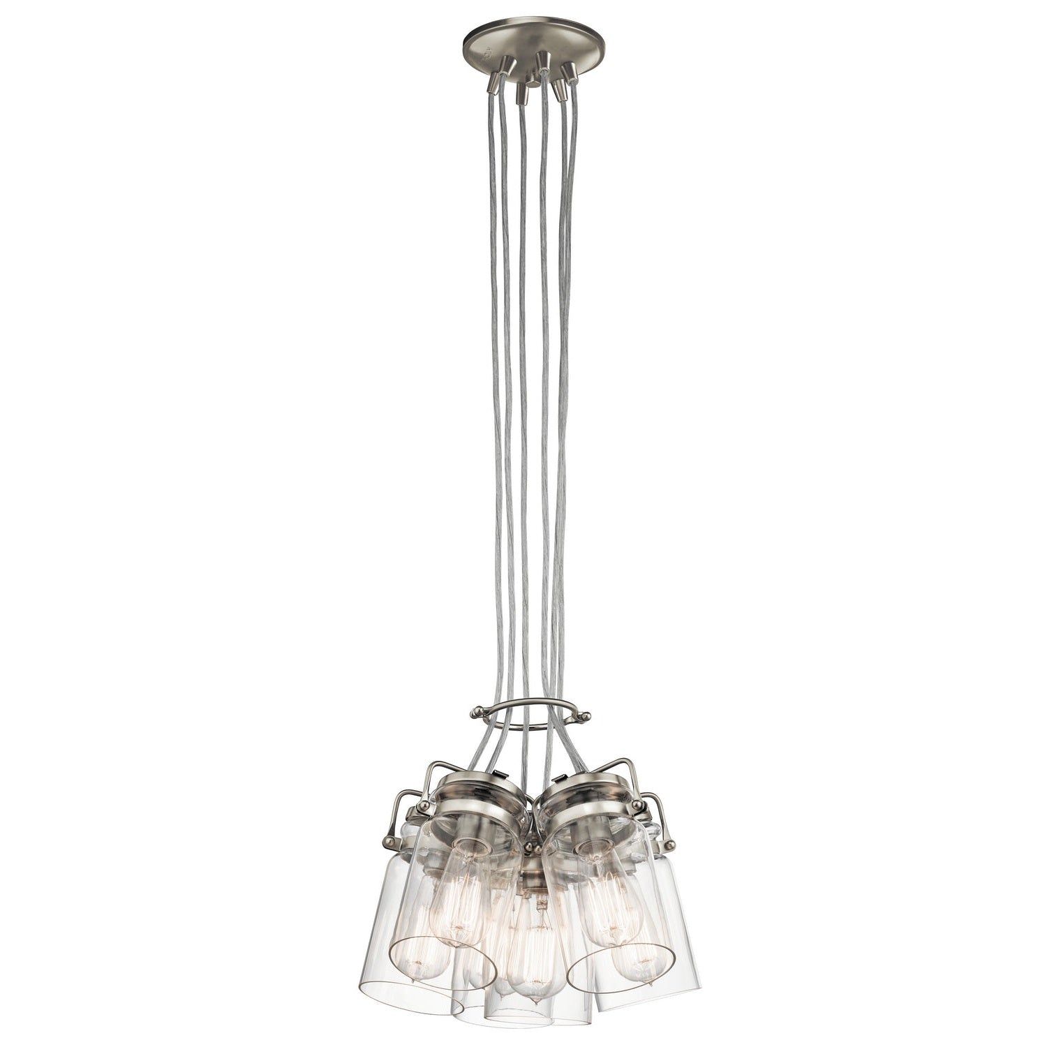 Kichler - 42877NI - Six Light Pendant - Brinley - Brushed Nickel
