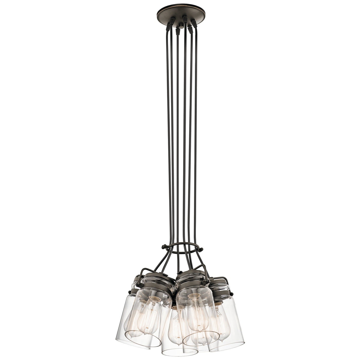 Kichler - 42877OZ - Six Light Pendant - Brinley - Olde Bronze