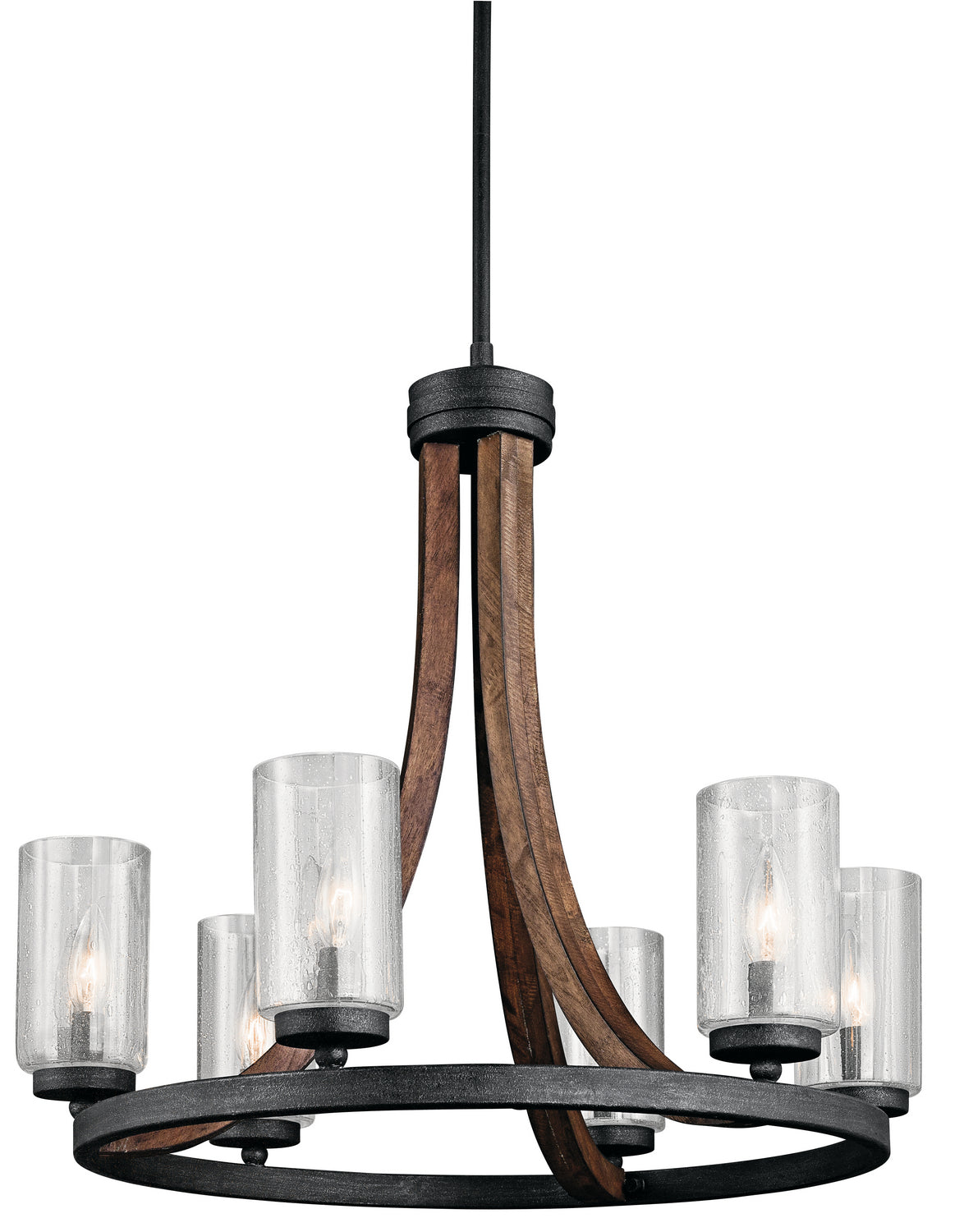 Kichler - 43193AUB - Six Light Chandelier - Grand Bank - Auburn Stained
