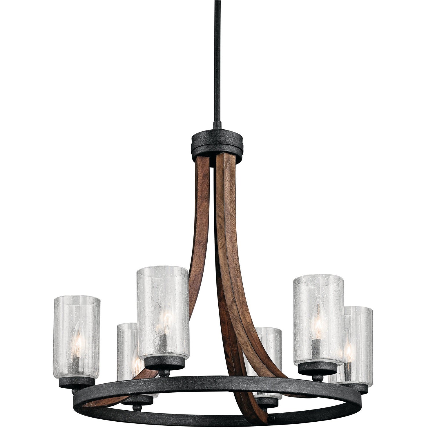 Kichler - 43193AUB - Six Light Chandelier - Grand Bank - Auburn Stained