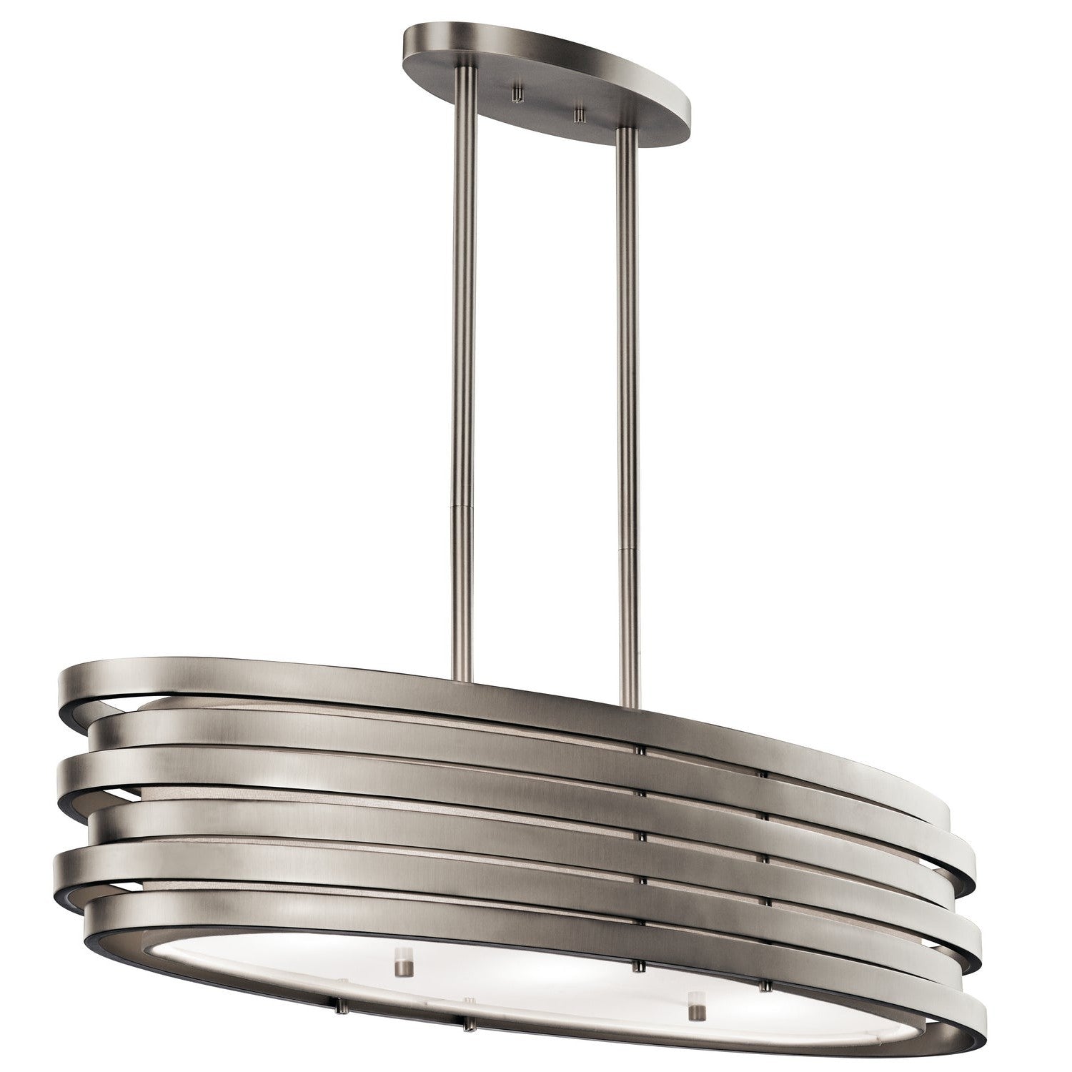 Kichler - 43303NI - Three Light Chandelier - Roswell - Brushed Nickel