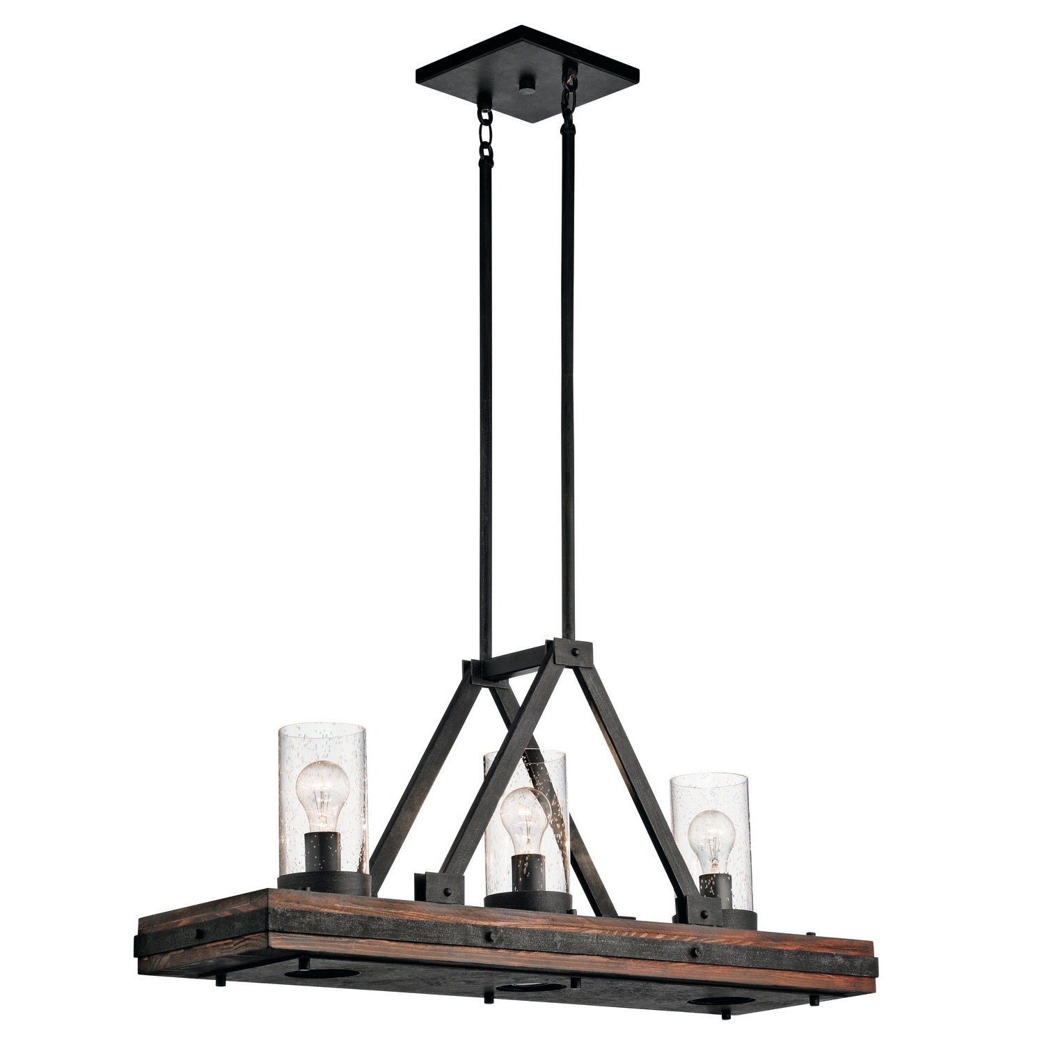 Kichler - 43433AUB - Six Light Linear Chandelier - Colerne - Auburn Stained