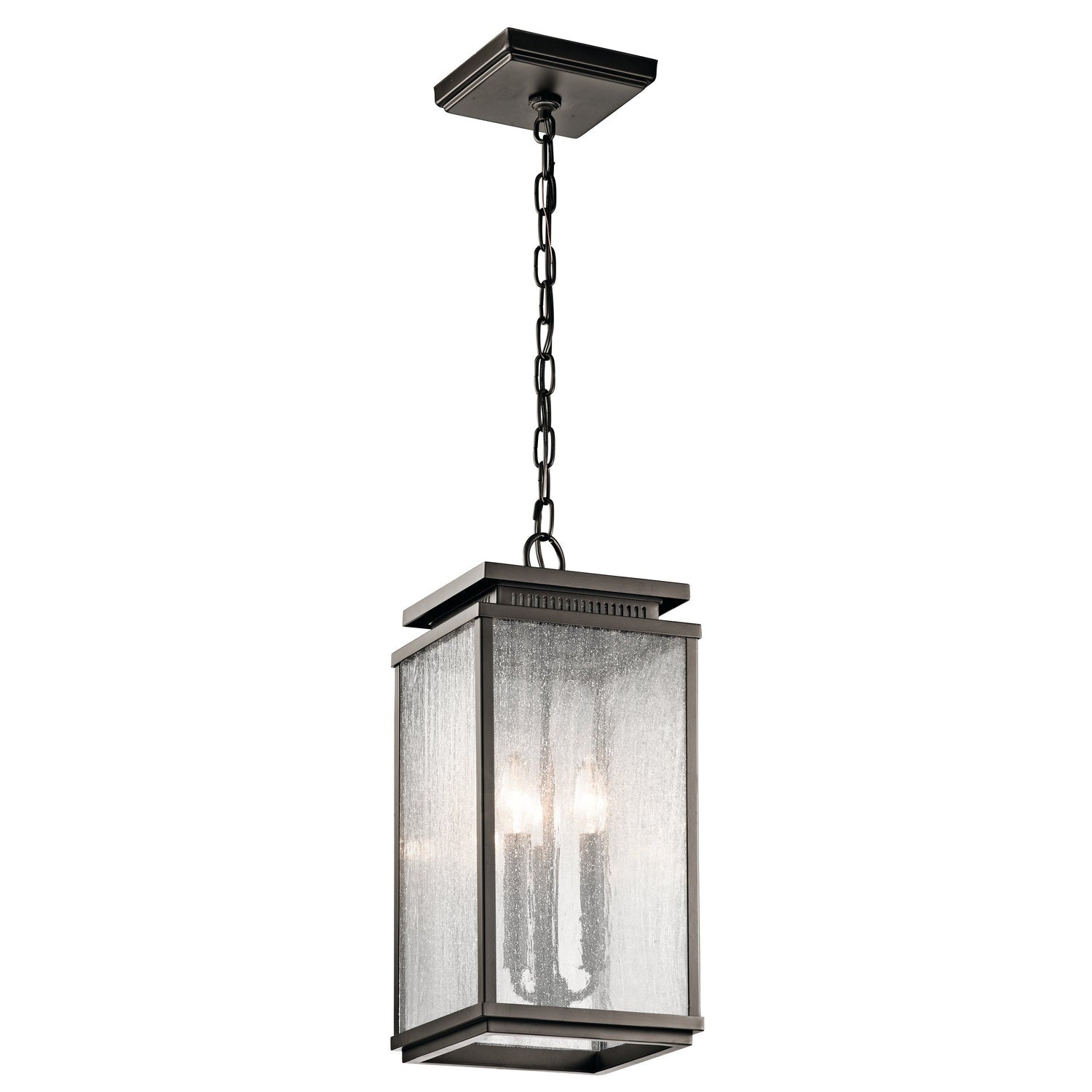 Kichler - 49387OZ - Three Light Outdoor Pendant - Manningham - Olde Bronze