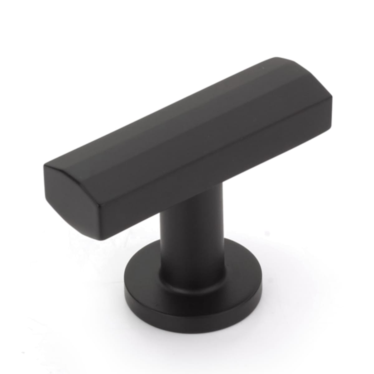 Heathrow 1-3/4" Modern Industrial "T" Bar Solid Brass Faceted Luxury Cabinet Bar Knob / Drawer Bar Knob
