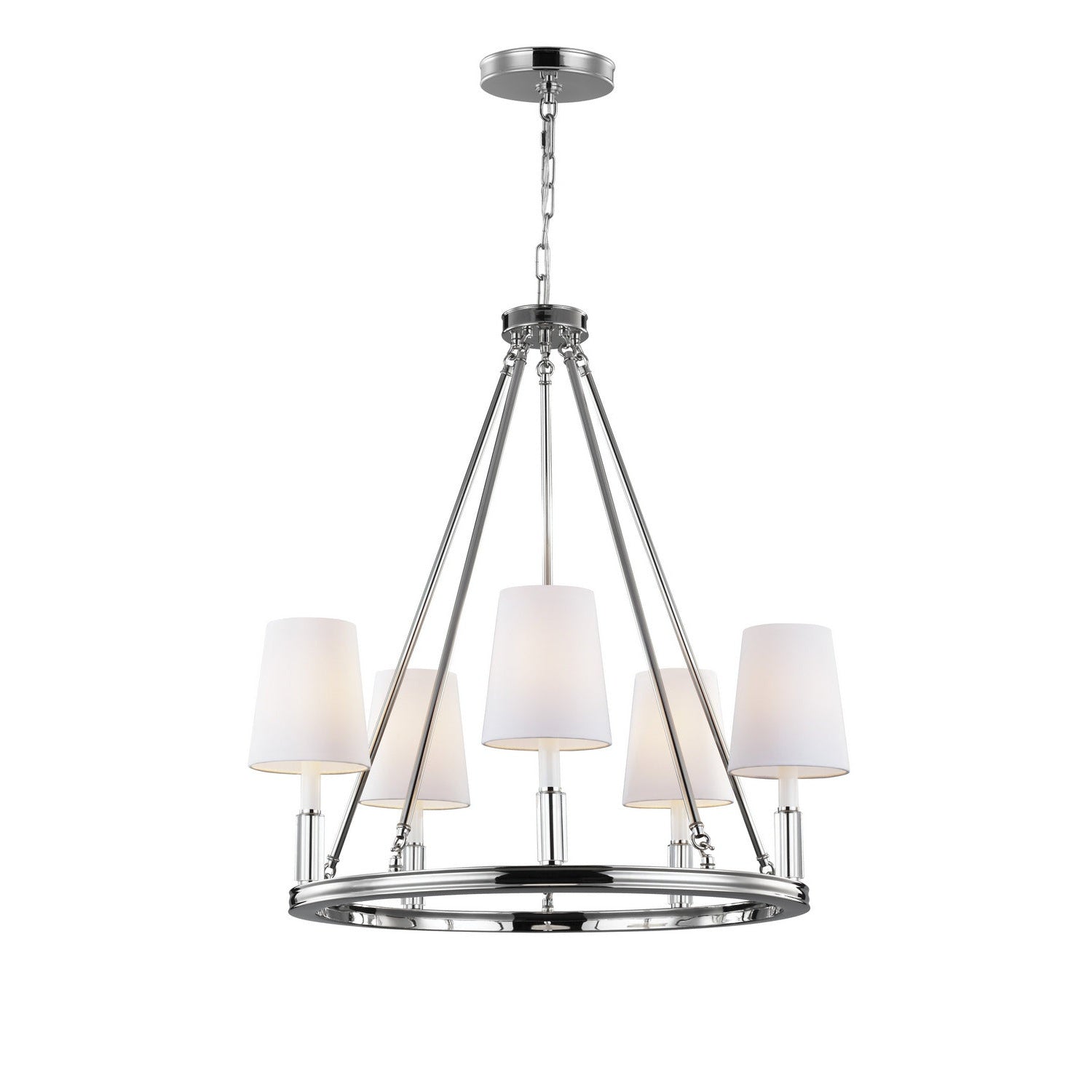 Visual Comfort Studio - F2922/5PN - Five Light Chandelier - Lismore - Polished Nickel