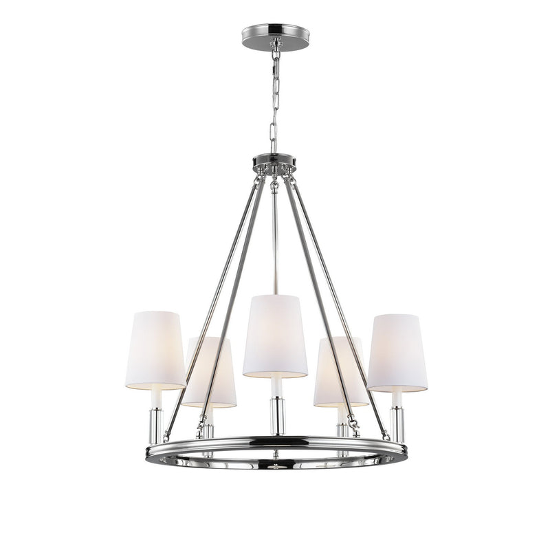 Visual Comfort Studio - F2922/5PN - Five Light Chandelier - Lismore - Polished Nickel