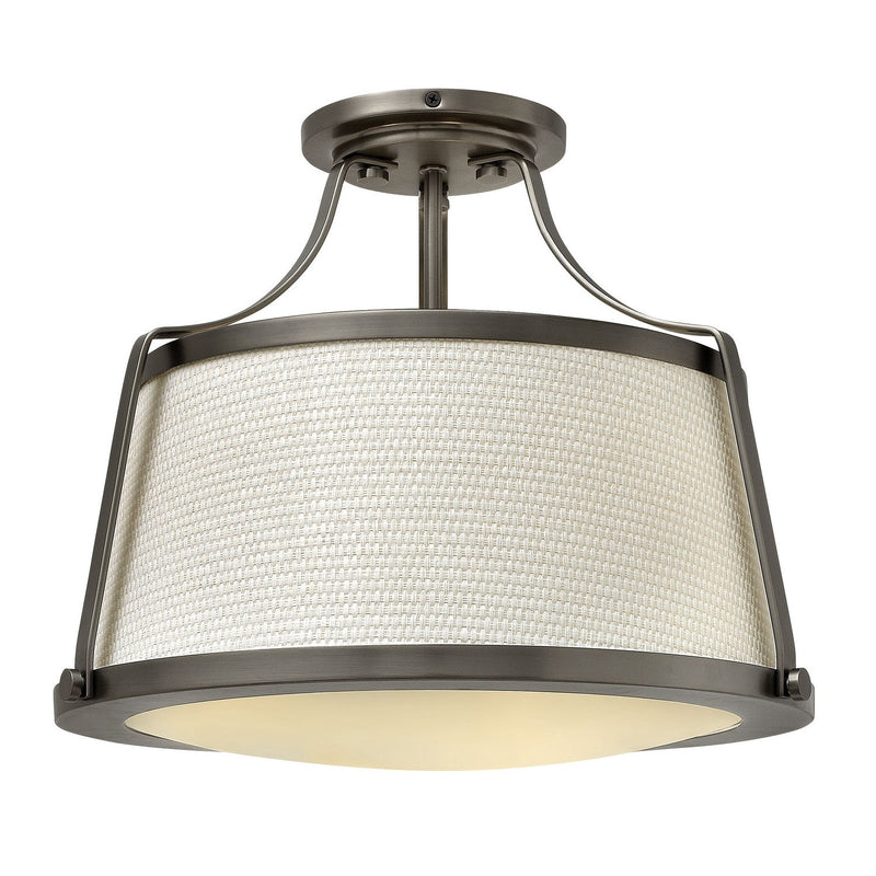 Hinkley - 3521AN - LED Semi-Flush Mount - Charlotte - Antique Nickel
