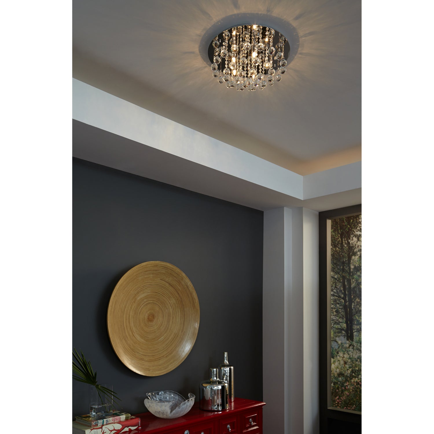 Quoizel - BRX1619C - Five Light Flush Mount - Bordeaux - Polished Chrome