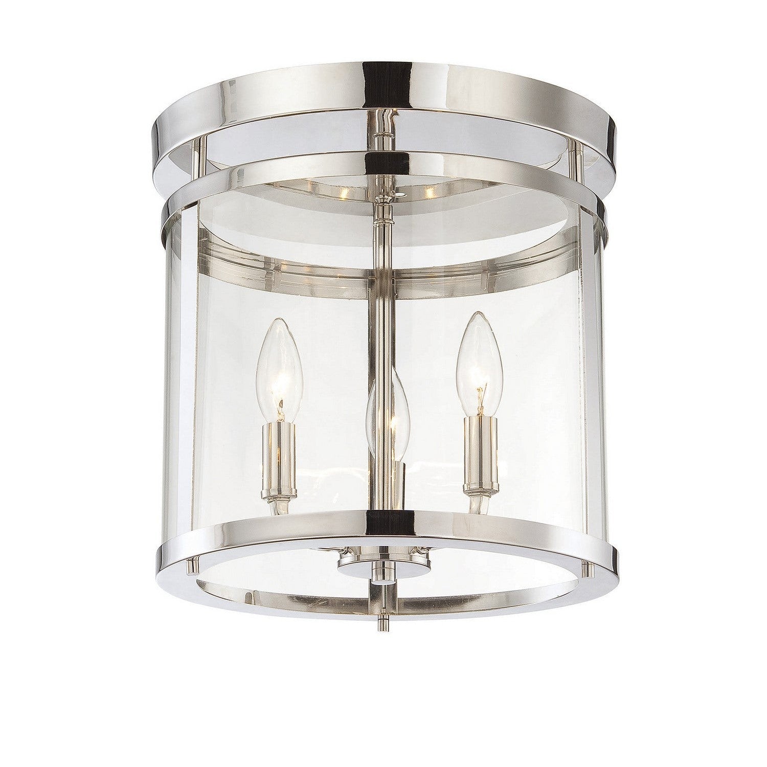 Savoy House - 6-1043-3-109 - Three Light Semi-Flush Mount - Penrose - Polished Nickel