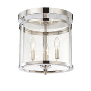 Savoy House - 6-1043-3-109 - Three Light Semi-Flush Mount - Penrose - Polished Nickel