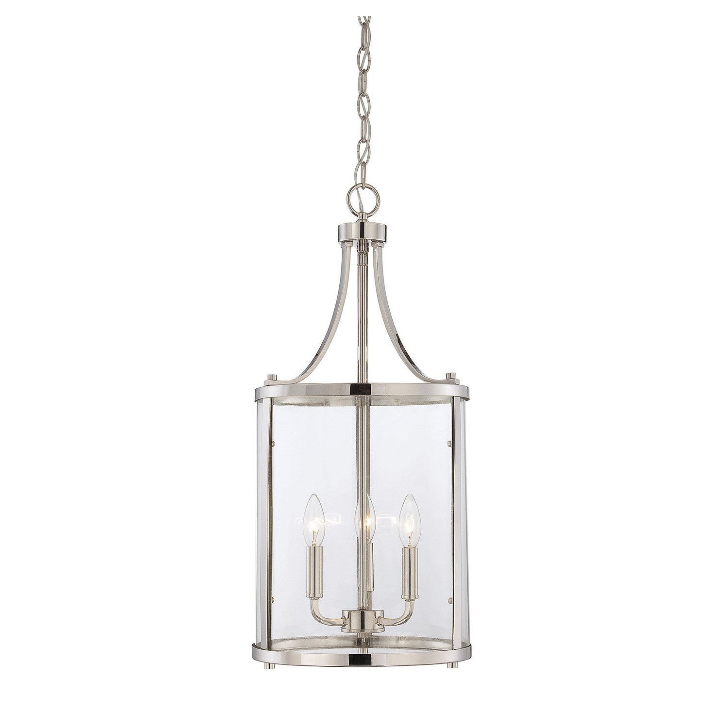 Savoy House - 7-1040-3-109 - Three Light Foyer Pendant - Penrose - Polished Nickel