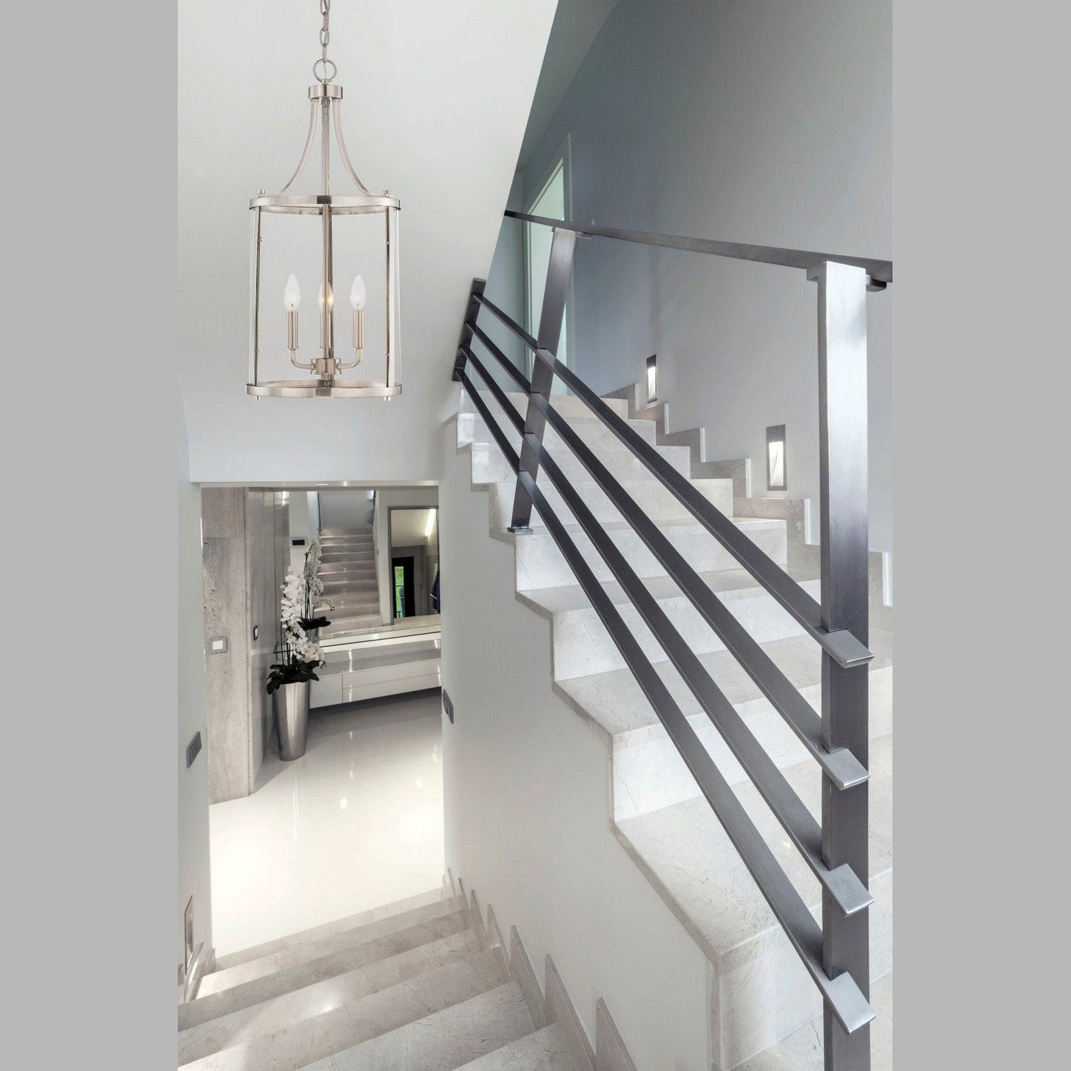 Savoy House - 7-1040-3-SN - Three Light Foyer Pendant - Penrose - Satin Nickel