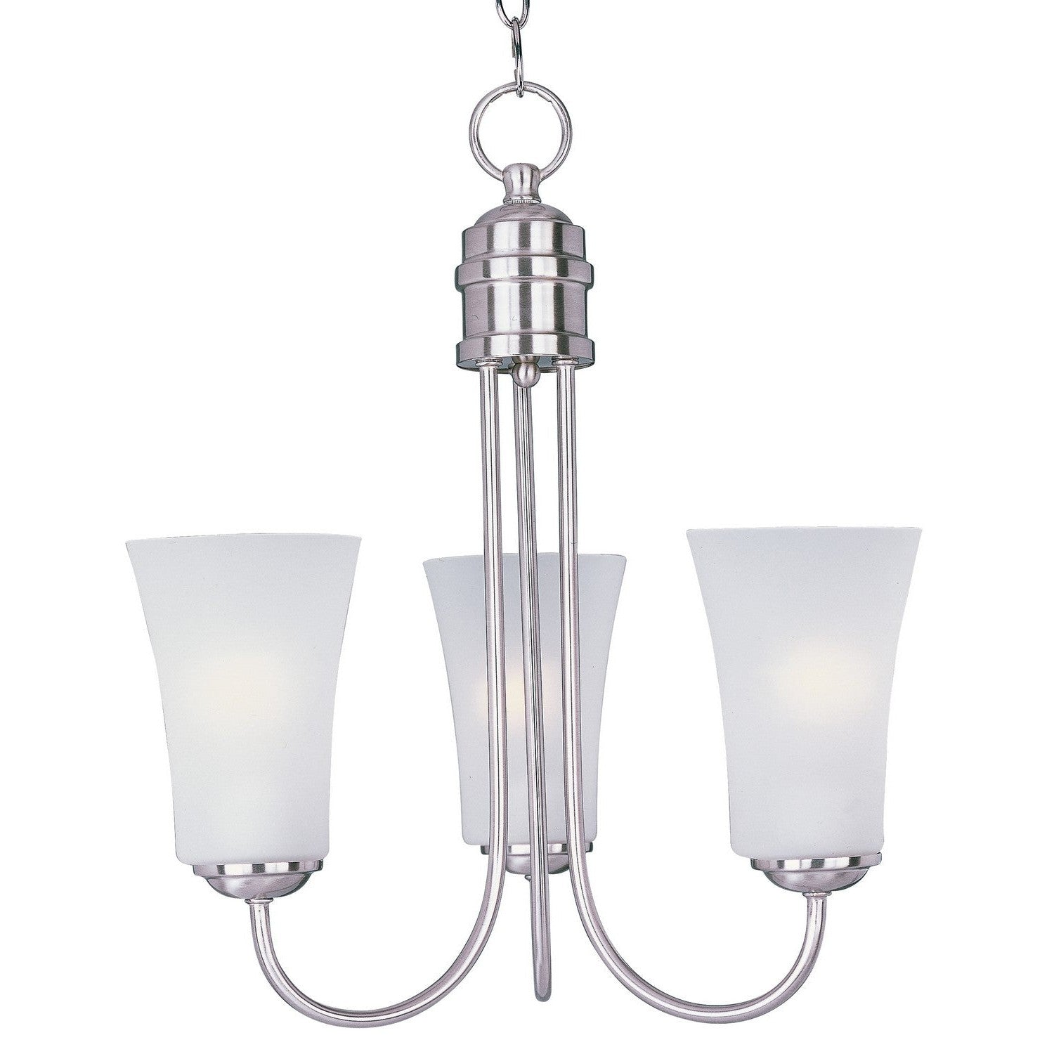 Maxim - 10043FTSN - Three Light Chandelier - Logan - Satin Nickel
