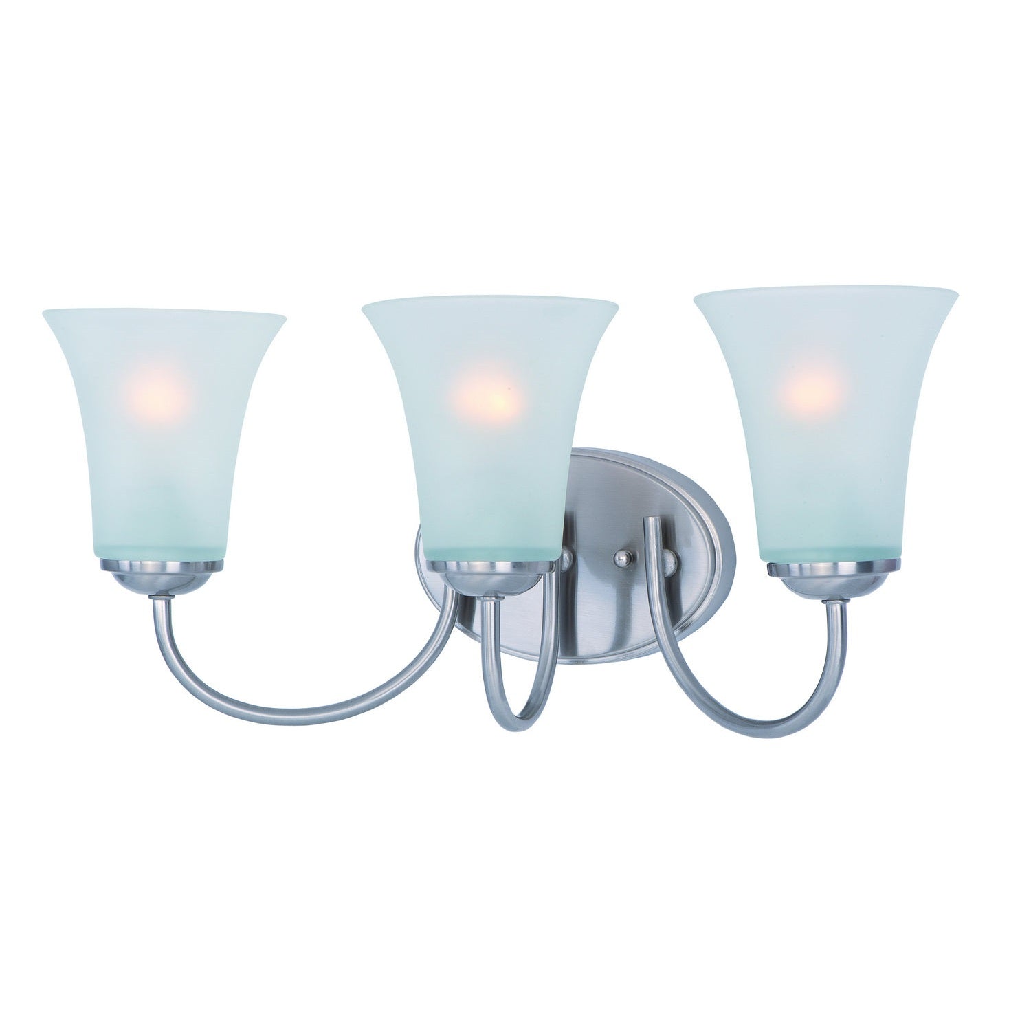 Maxim - 10053FTSN - Three Light Bath Vanity - Logan - Satin Nickel