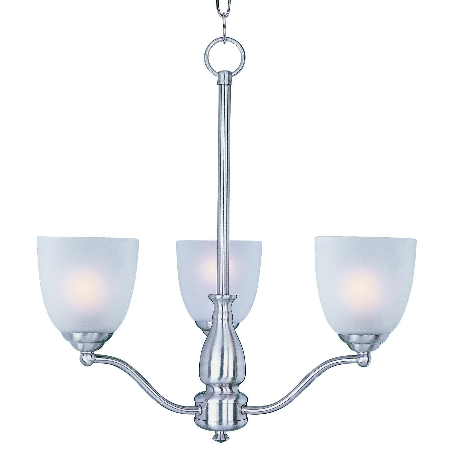 Maxim - 10064FTSN - Three Light Chandelier - Stefan - Satin Nickel