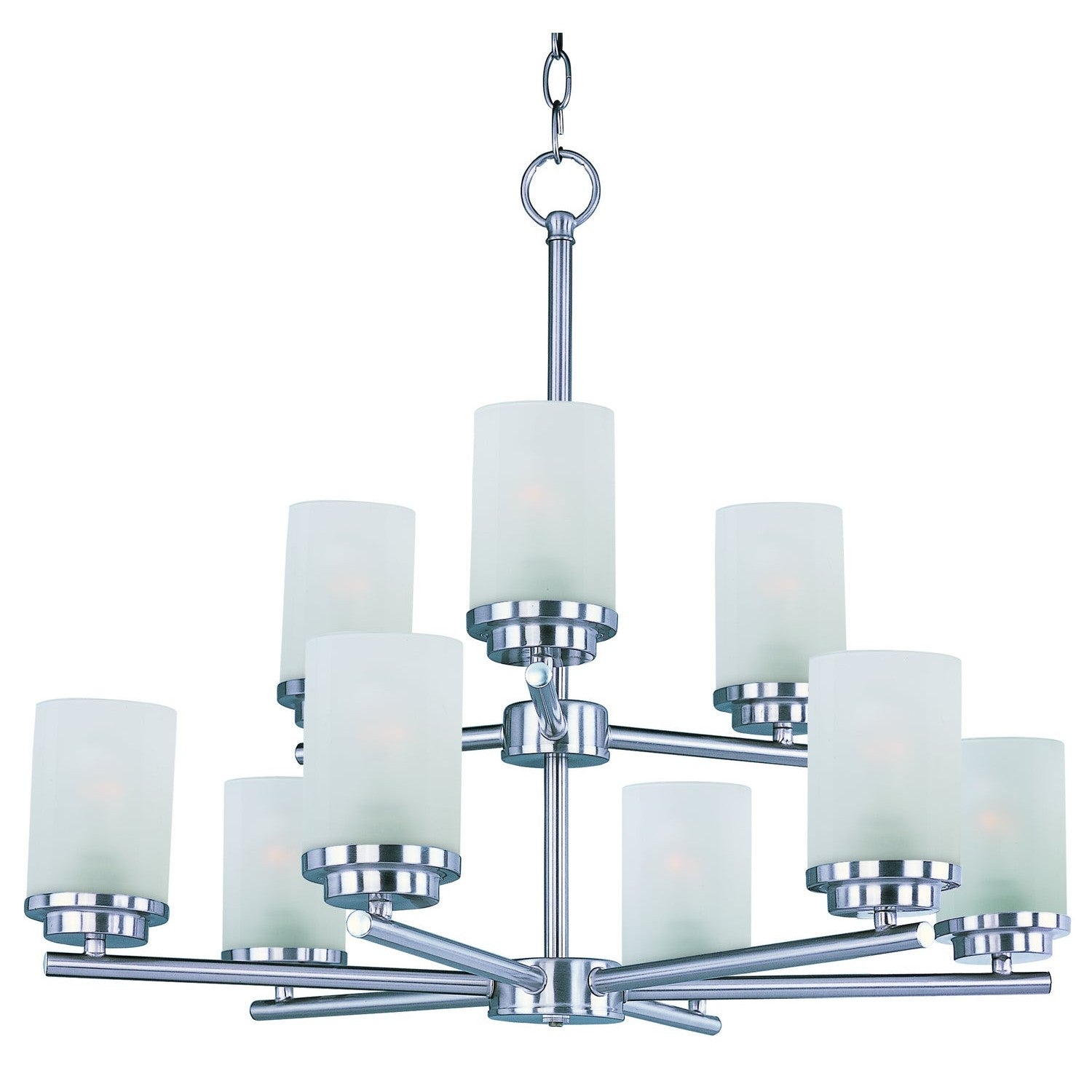 Maxim - 10206FTSN - Nine Light Chandelier - Corona - Satin Nickel