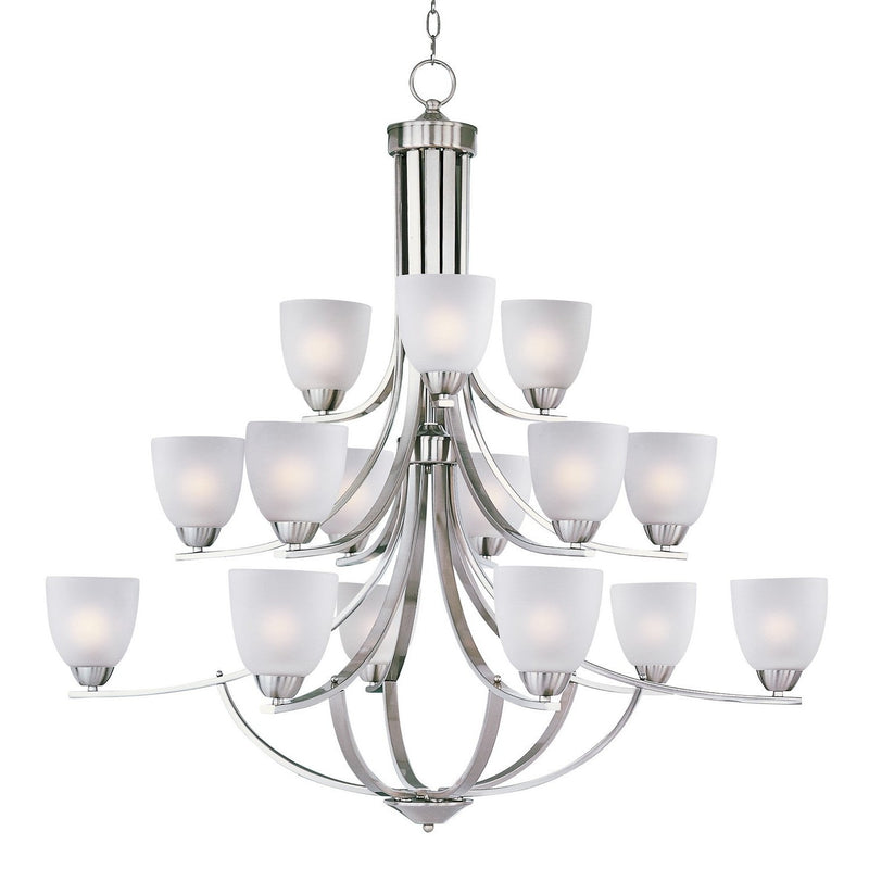 Maxim - 11228FTSN - 15 Light Chandelier - Axis - Satin Nickel
