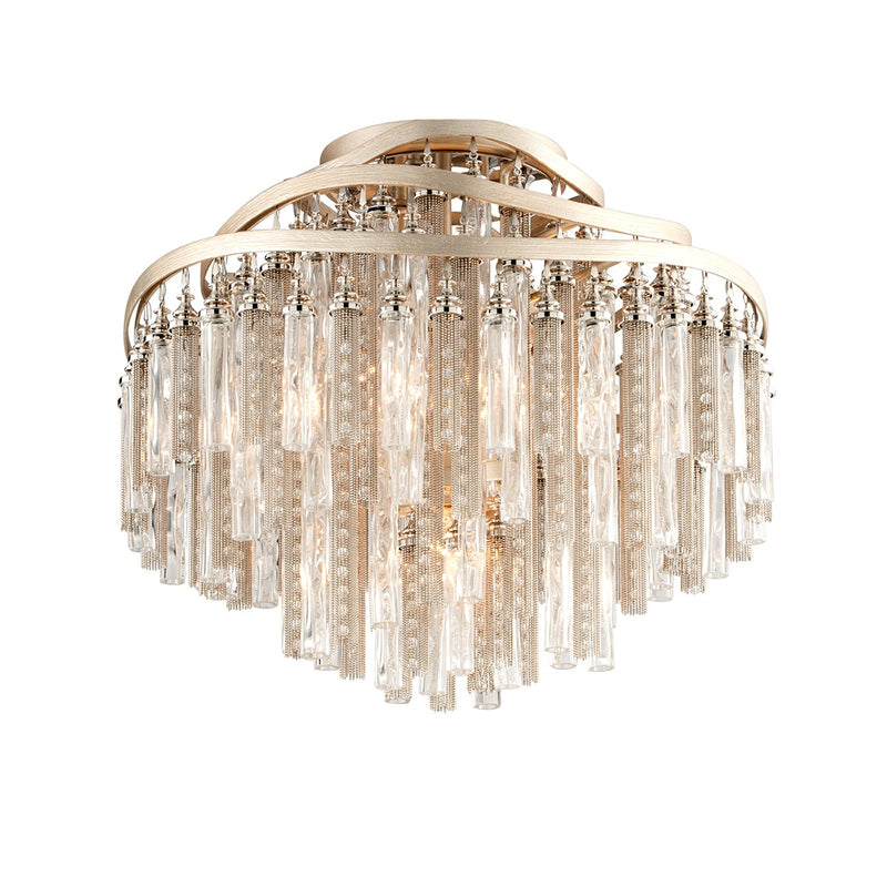 Corbett Lighting - 176-34 - Four Light Semi Flush Mount - Chimera - Tranquility Silver Leaf