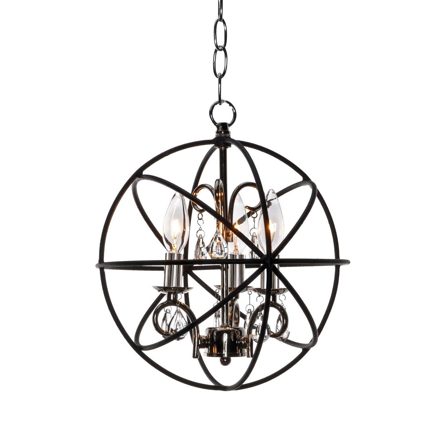 Maxim - 25140ARPN - Three Light Pendant - Orbit - Anthracite / Polished Nickel