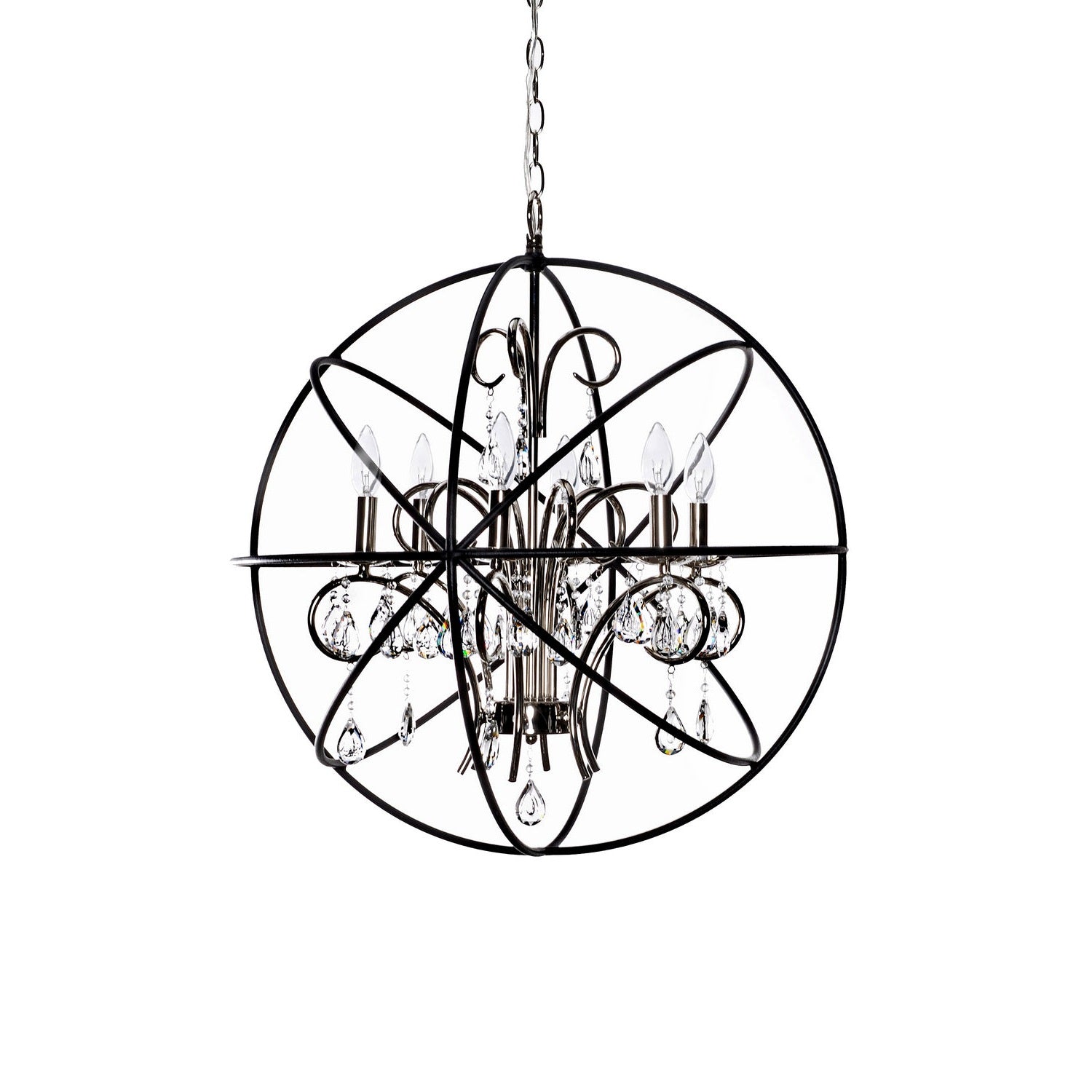 Maxim - 25144ARPN - Six Light Pendant - Orbit - Anthracite / Polished Nickel