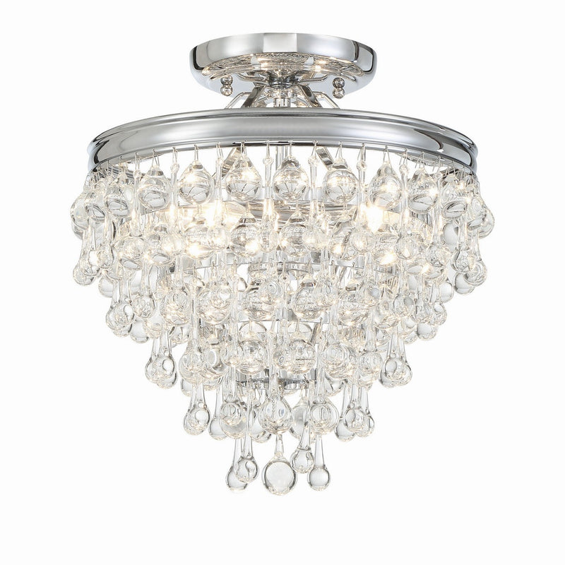 Crystorama - 130-CH_CEILING - Three Light Semi Flush Mount - Calypso - Polished Chrome