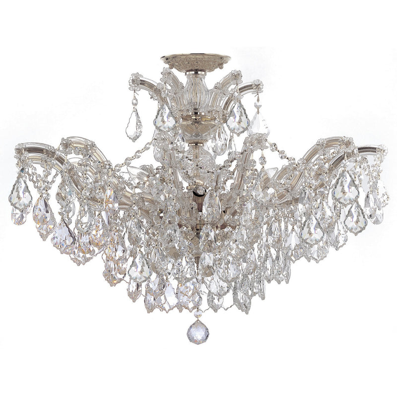 Crystorama - 4439-CH-CL-SAQ_CEILING - Six Light Semi Flush Mount - Maria Theresa - Polished Chrome