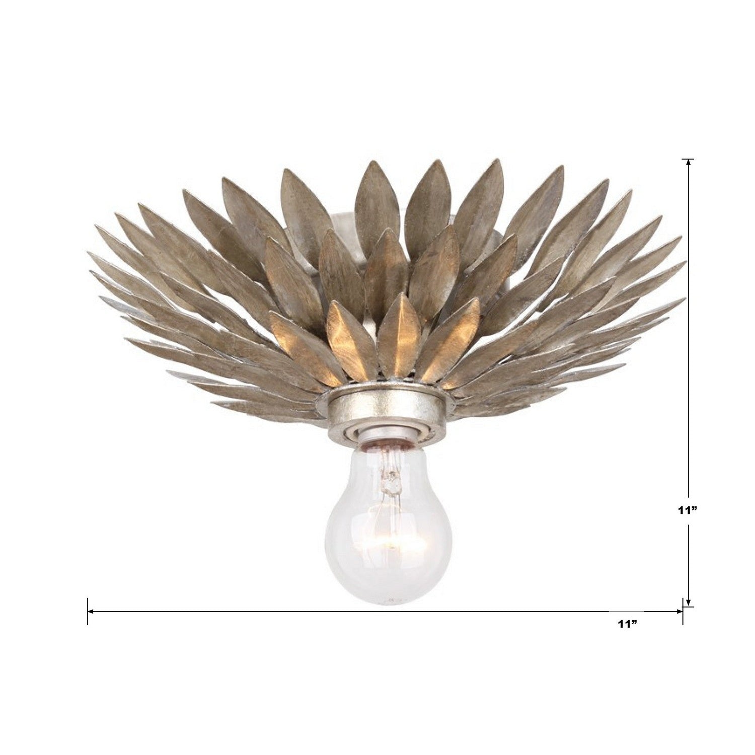 Crystorama - 500-SA - One Light Flush Mount - Broche - Antique Silver