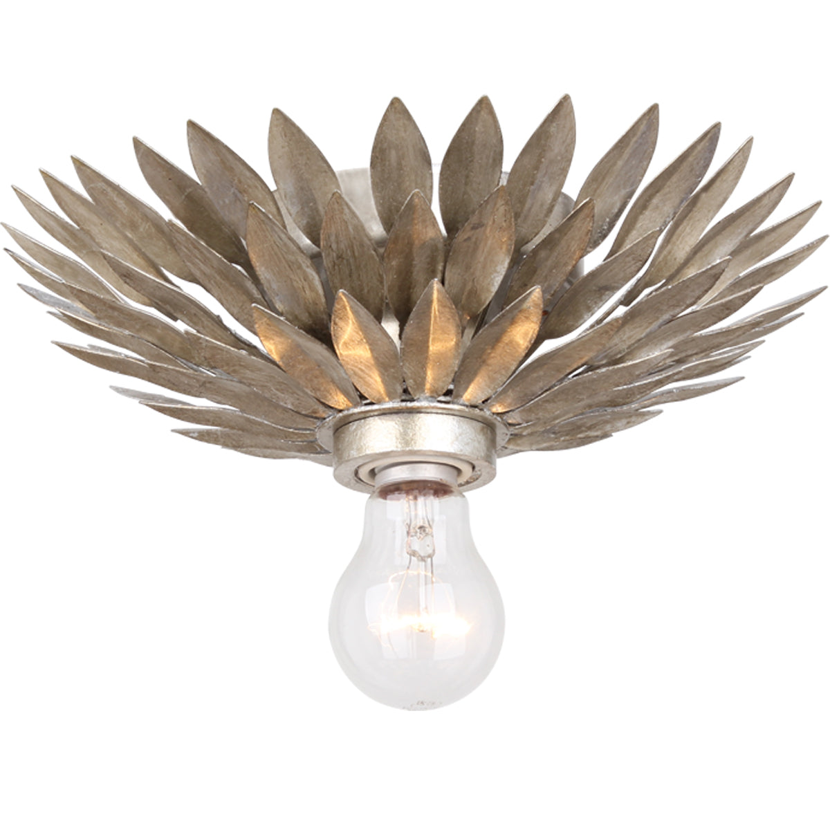 Crystorama - 500-SA - One Light Flush Mount - Broche - Antique Silver