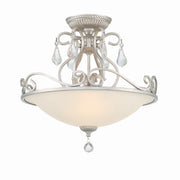 Crystorama - 5010-OS-CL-MWP - Three Light Semi Flush Mount - Ashton - Olde Silver