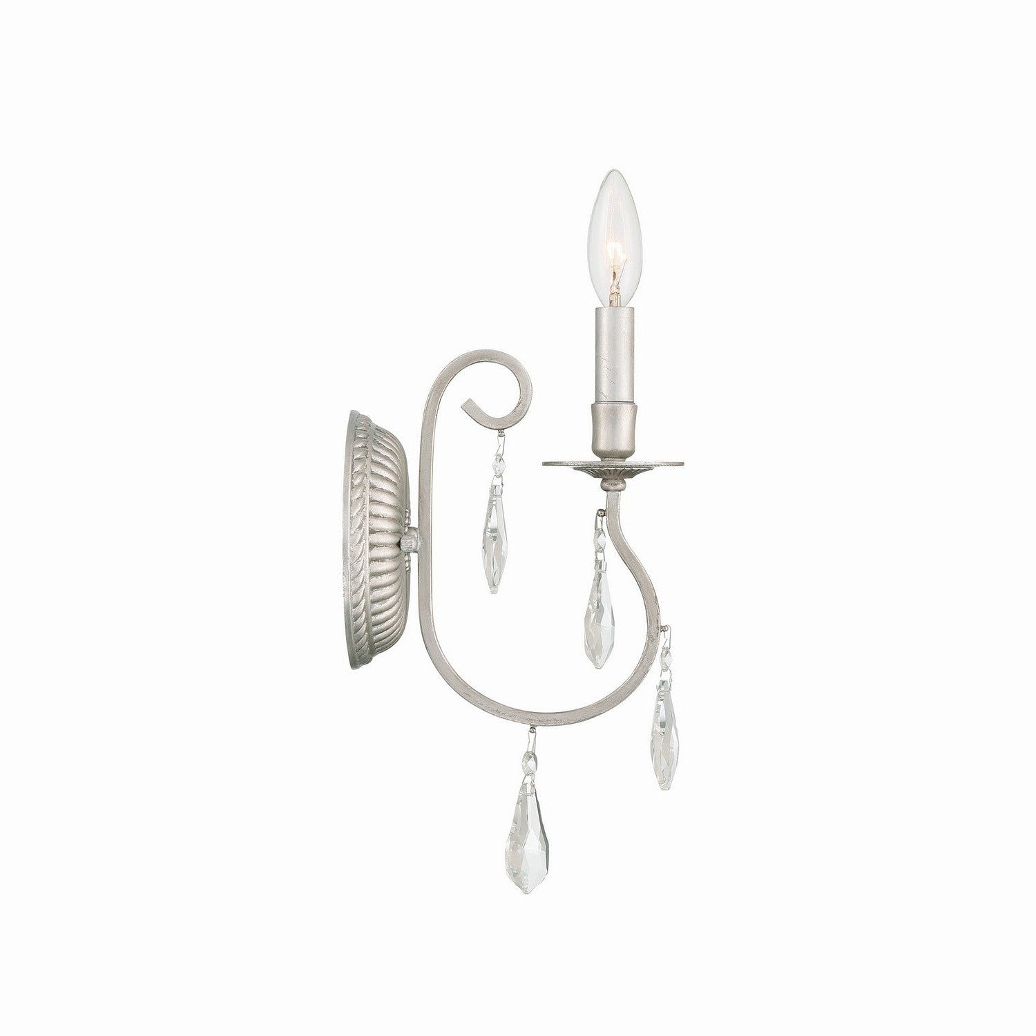 Crystorama - 5011-OS-CL-MWP - One Light Wall Sconce - Ashton - Olde Silver