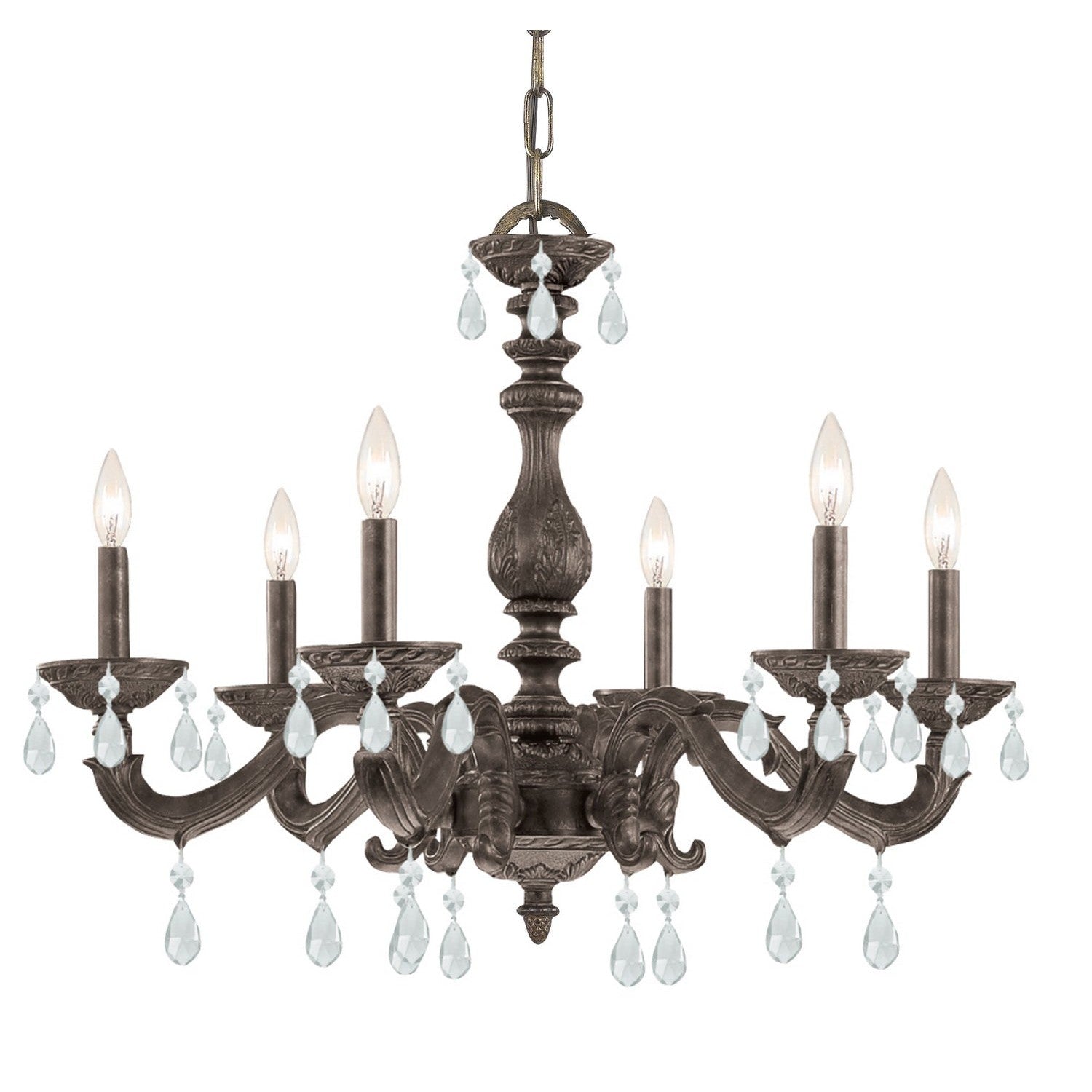 Crystorama - 5036-VB-CL-S - Six Light Chandelier - Paris Market - Venetian Bronze
