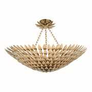 Crystorama - 519-GA_CEILING - Eight Light Semi Flush Mount - Broche - Antique Gold