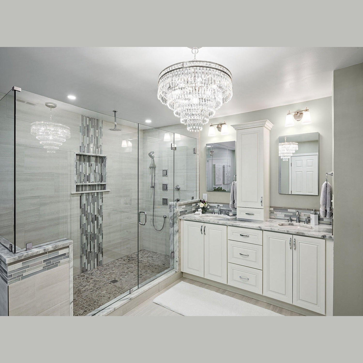 Crystorama - 5264-OS-CL-MWP - Seven Light Chandelier - Mercer - Olde Silver