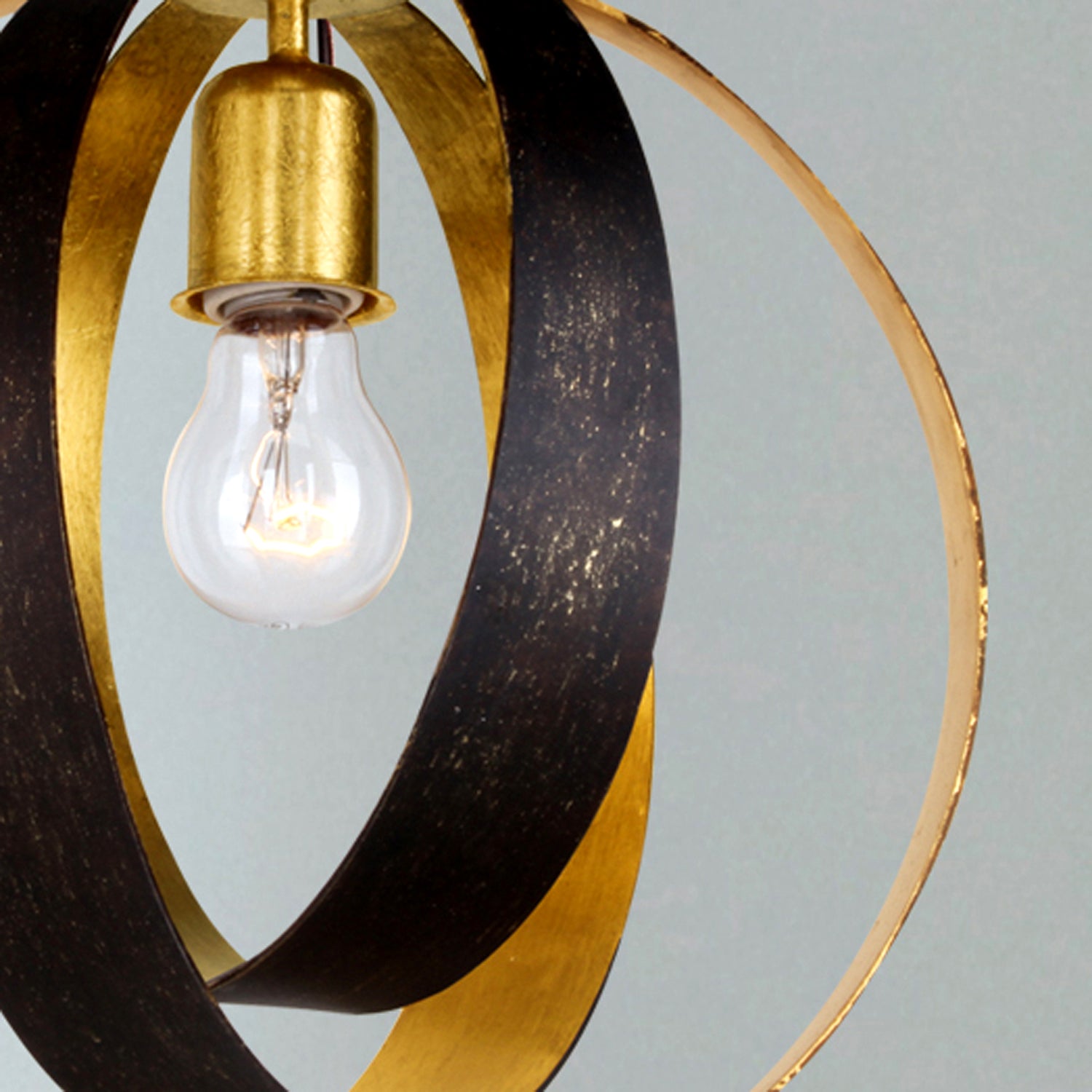 Crystorama - 580-EB-GA - One Light Mini Chandelier - Luna - English Bronze + Antique Gold