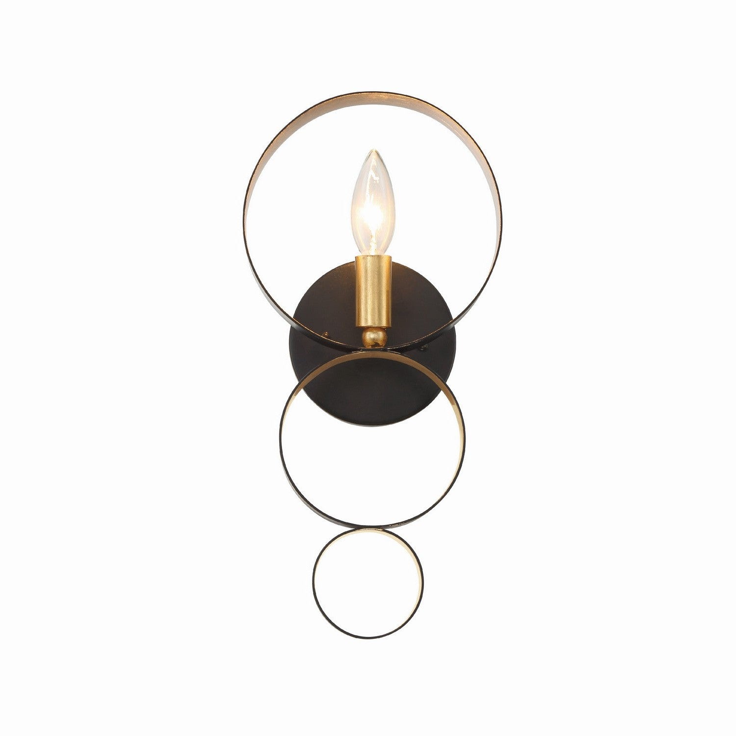 Crystorama - 581-EB-GA - One Light Wall Sconce - Luna - English Bronze + Antique Gold