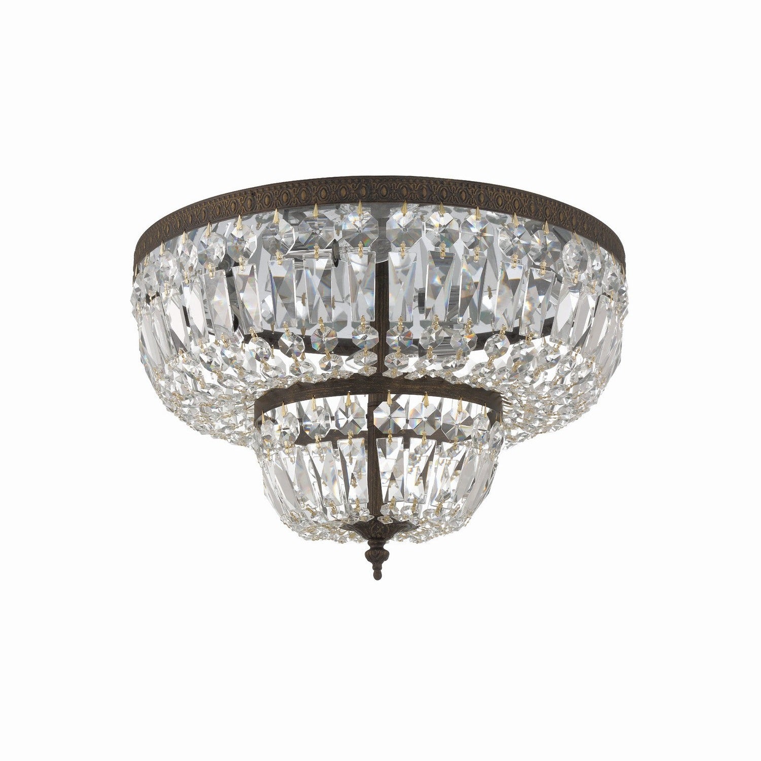 Crystorama - 718-EB-CL-MWP - Four Light Flush Mount - Ceiling Mount - English Bronze