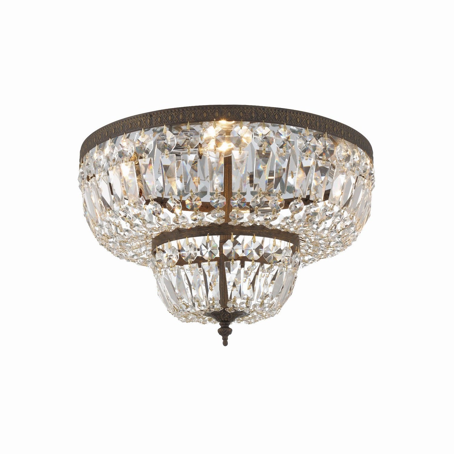 Crystorama - 718-EB-CL-MWP - Four Light Flush Mount - Ceiling Mount - English Bronze