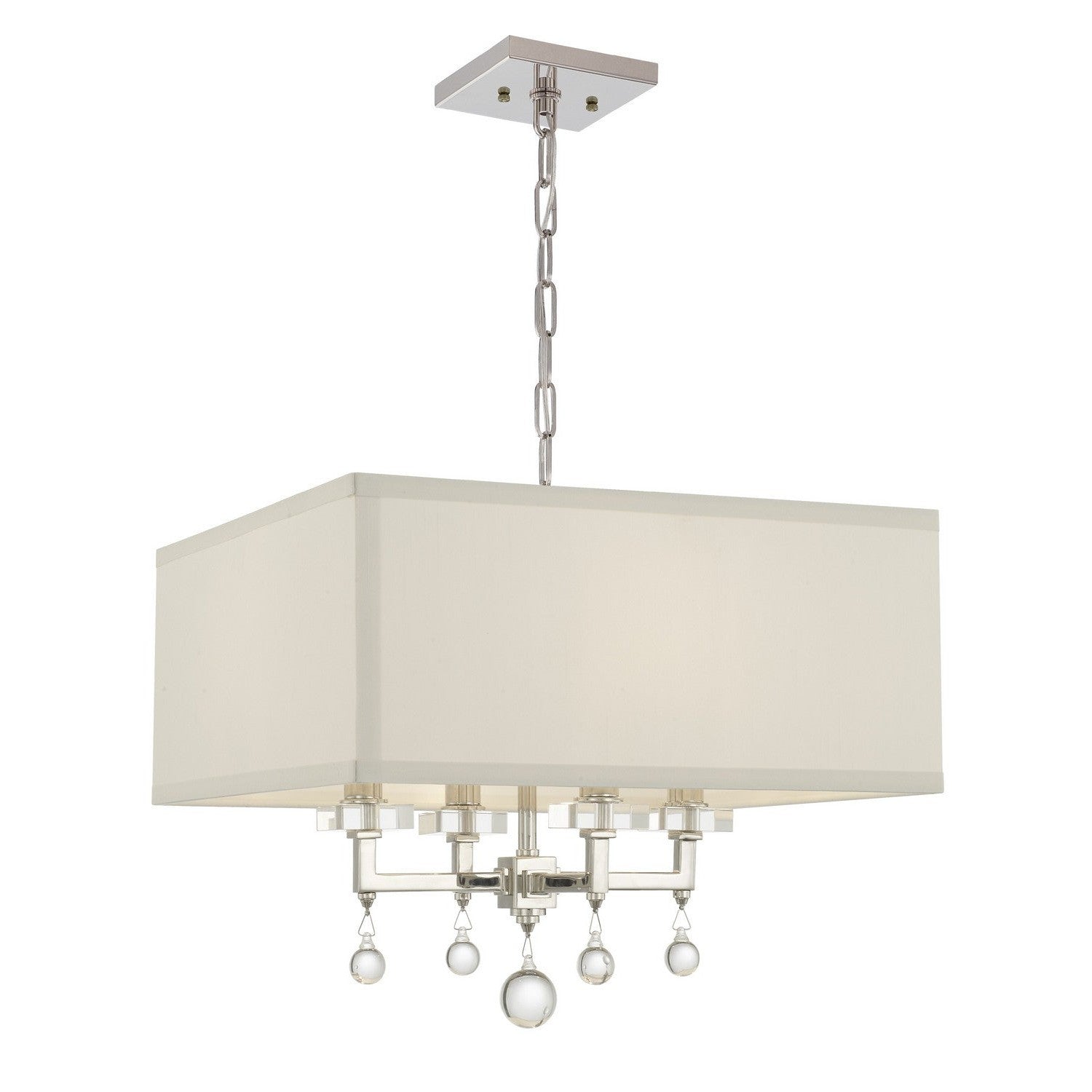 Crystorama - 8105-PN - Four Light Chandelier - Paxton - Polished Nickel