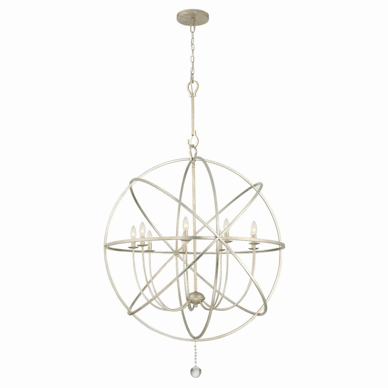 Crystorama - 9229-OS - Nine Light Chandelier - Solaris - Olde Silver