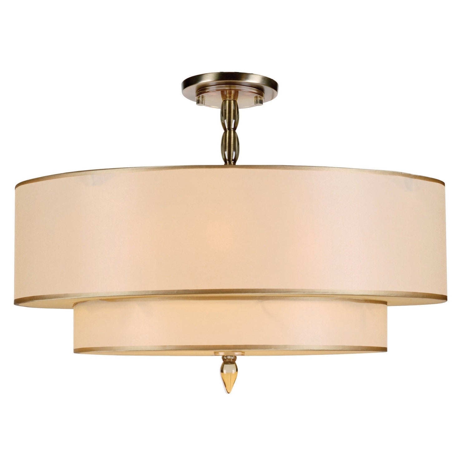 Crystorama - 9507-AB_CEILING - Five Light Semi Flush Mount - Luxo - Antique Brass