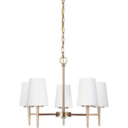 Generation Lighting - 3140405-848 - Five Light Chandelier - Driscoll - Satin Brass
