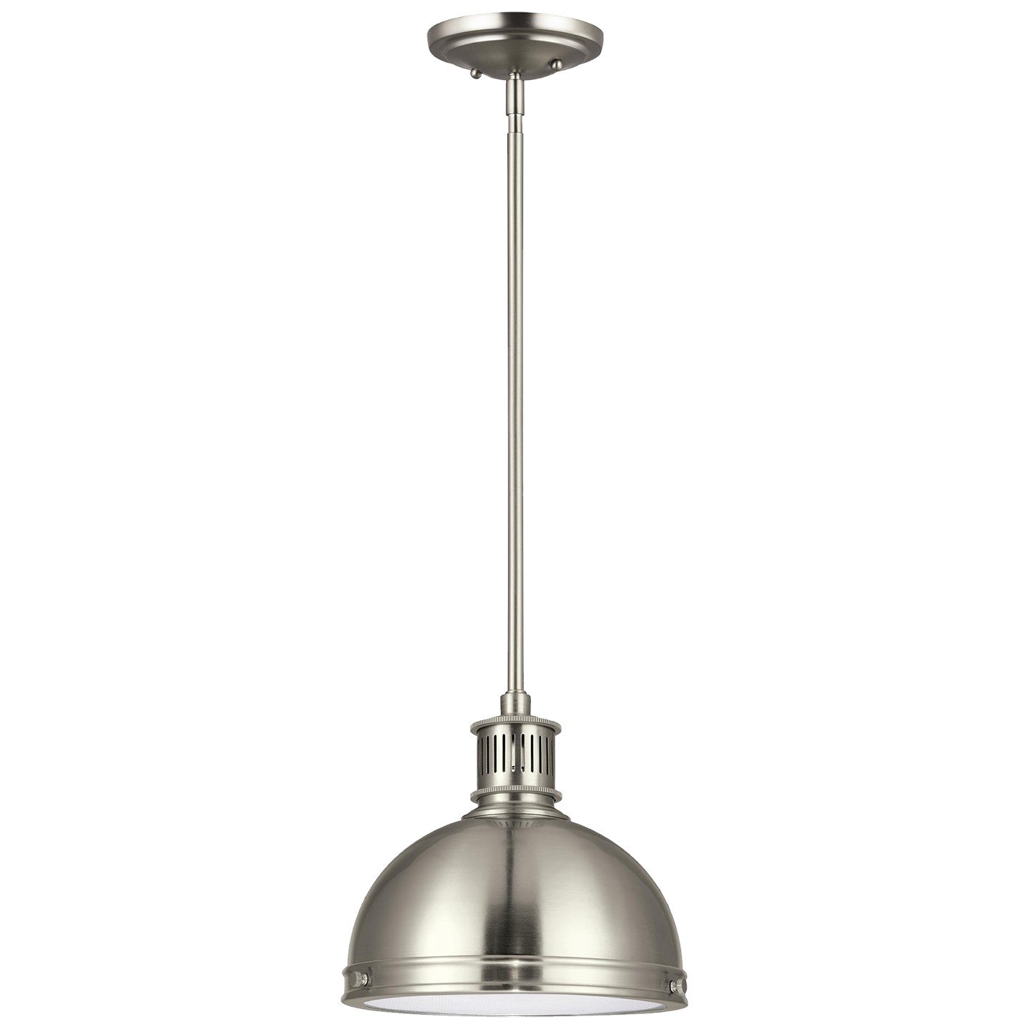Generation Lighting - 65085-962 - One Light Pendant - Pratt Street Metal - Brushed Nickel