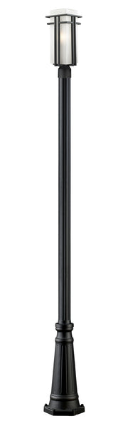 Z-Lite - 549PHBR-519P-BK - One Light Outdoor Post Mounted Fixture - Abbey - Black