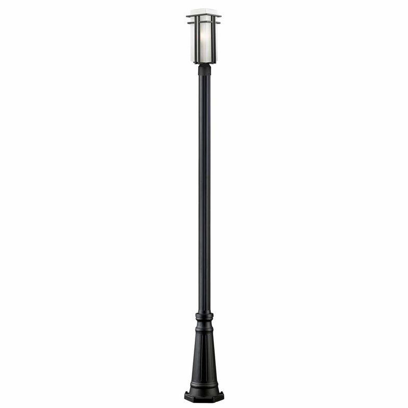 Z-Lite - 549PHBR-519P-BK - One Light Outdoor Post Mounted Fixture - Abbey - Black