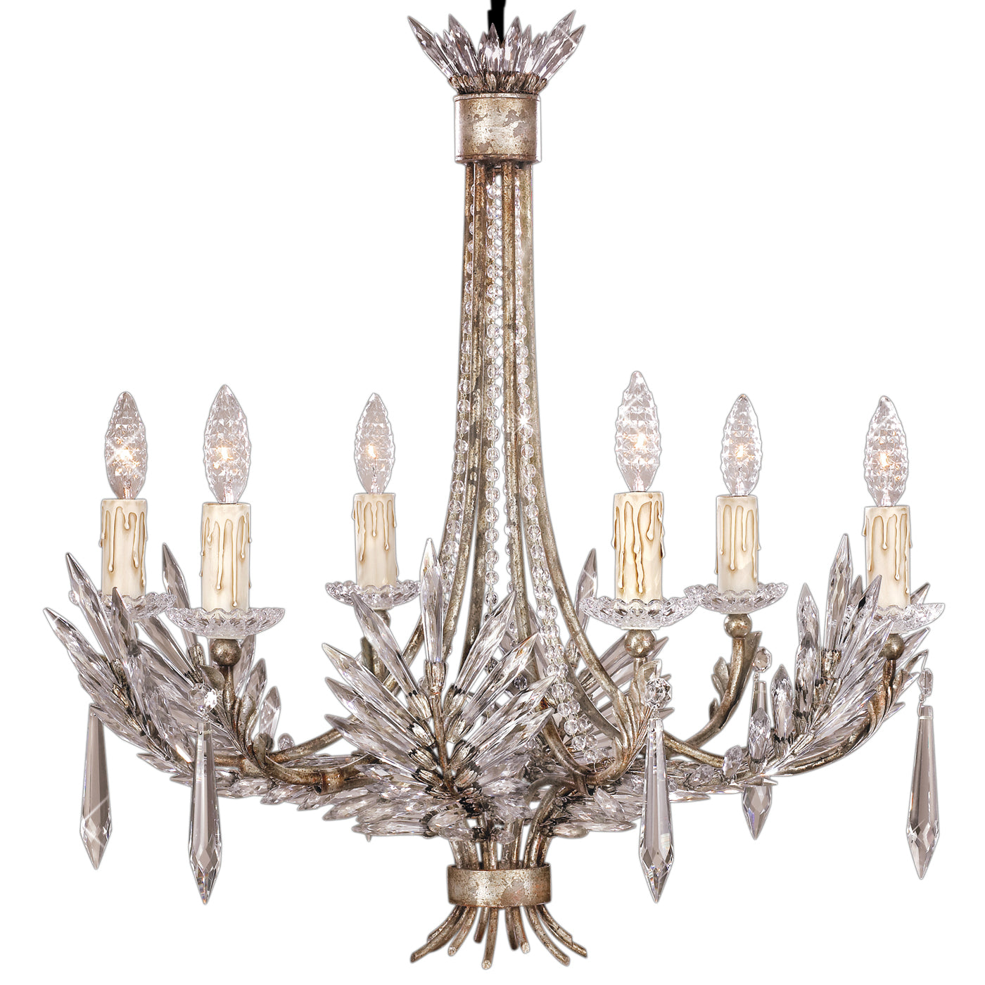 Fine Art Handcrafted Lighting - 302740ST - Six Light Chandelier - Winter Palace - Silver