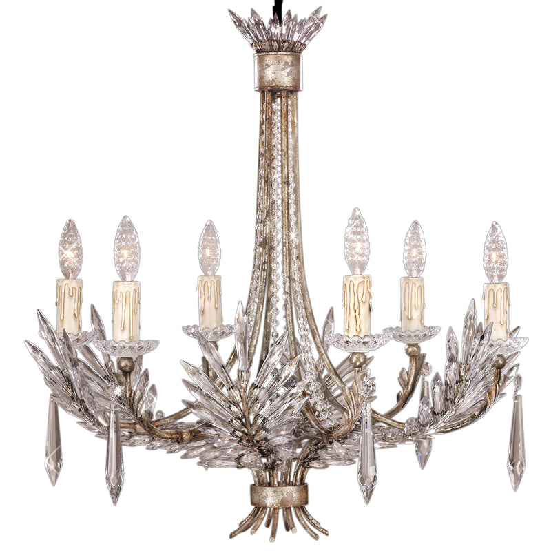 Fine Art Handcrafted Lighting - 302740ST - Six Light Chandelier - Winter Palace - Silver