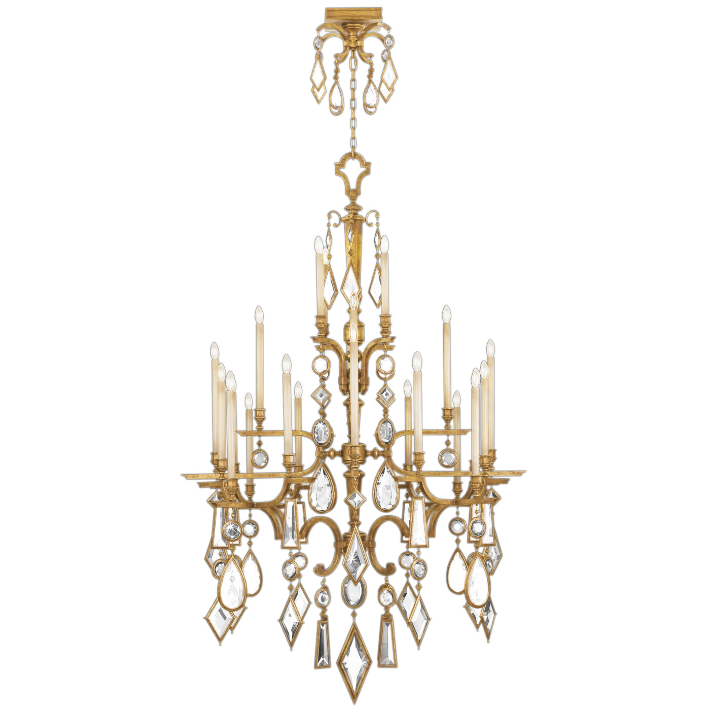 Fine Art Handcrafted Lighting - 714640-3ST - 24 Light Chandelier - Encased Gems - Gold
