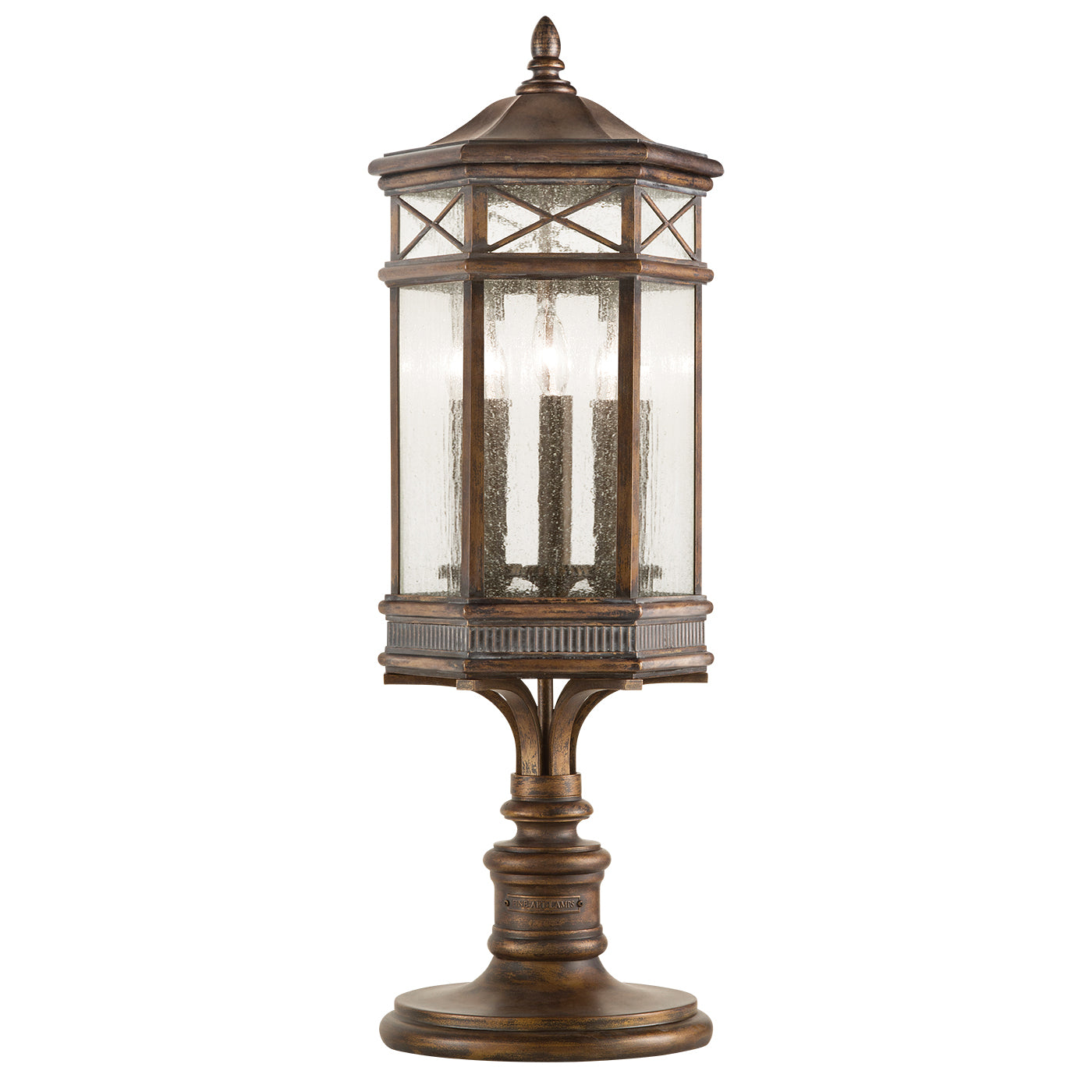 Fine Art Handcrafted Lighting - 836980ST - Three Light Outdoor Pier/Post Mount - Holland Park - Bronze