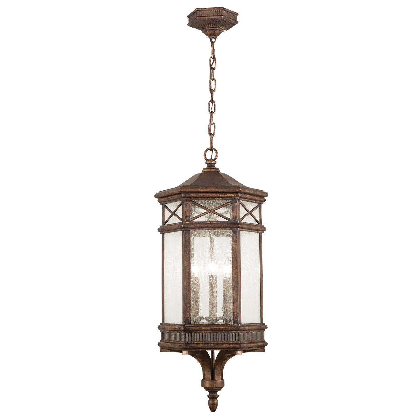 Fine Art Handcrafted Lighting - 837082ST - Three Light Outdoor Lantern - Holland Park - Bronze