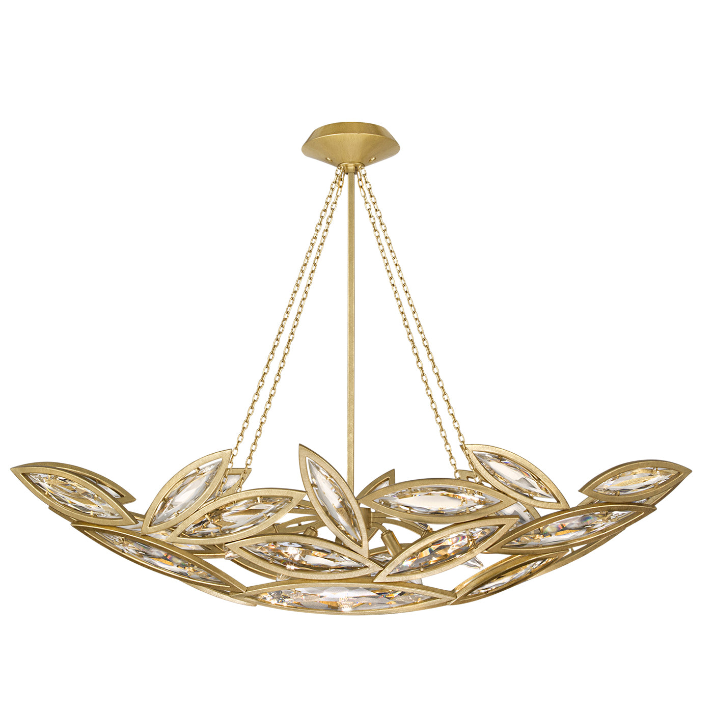 Fine Art Handcrafted Lighting - 849640-22ST - Seven Light Pendant - Marquise - Gold